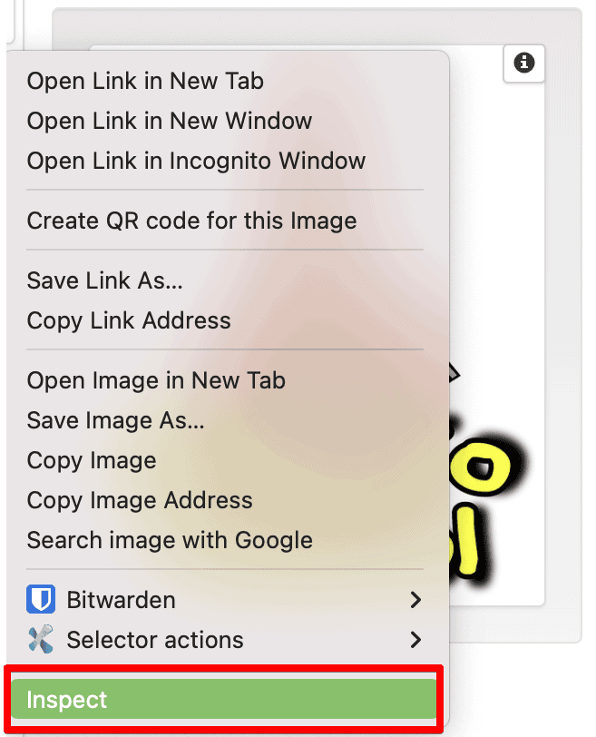 Inspect element