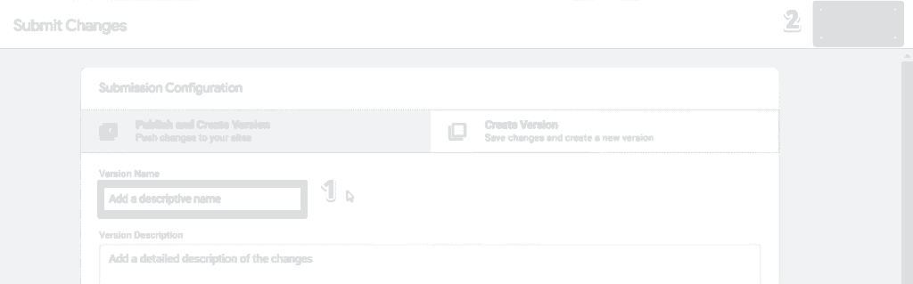 Publishing changes made to the container