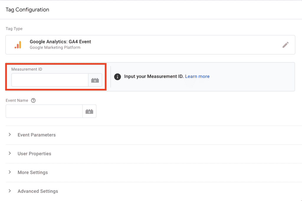 Event Tag Configuration