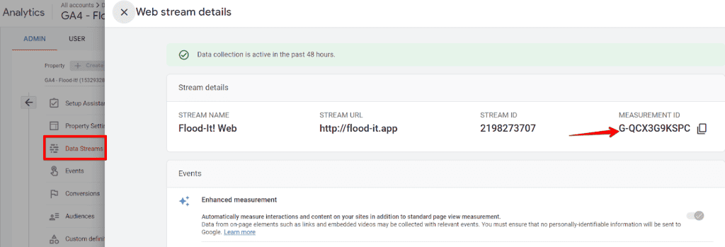 Measurement ID inside of Data Stream