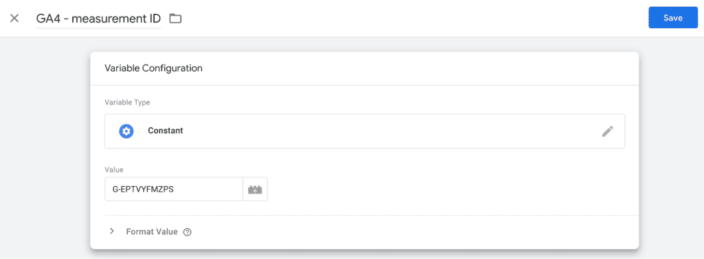 Saving constant variable of Measurement ID