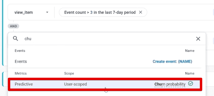 Churn probability predictive metric