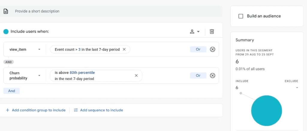 Segment of users interested in our products but likely to churn