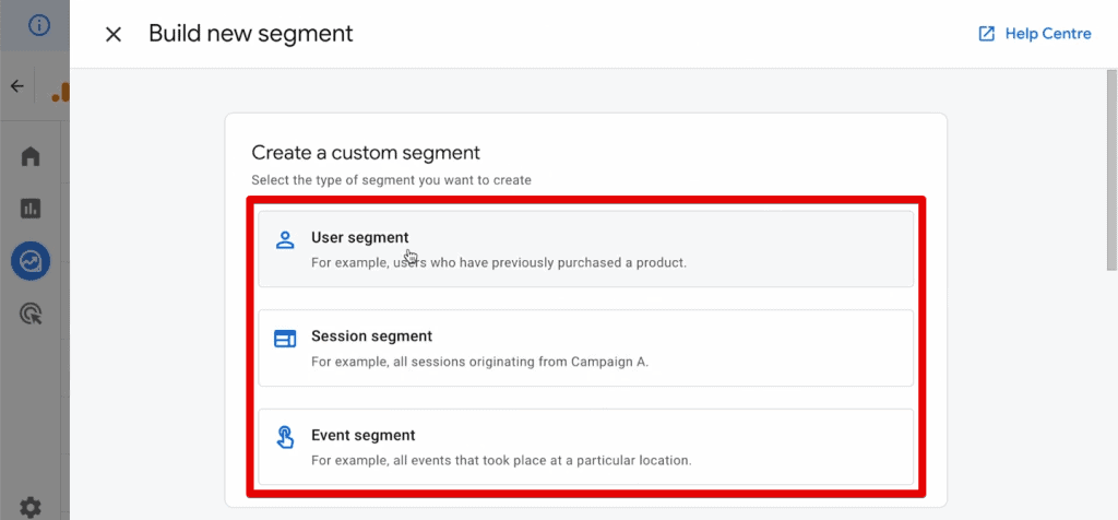 Creating segments by the scope of traffic