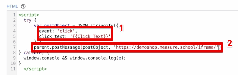 Editing the post message sending code
