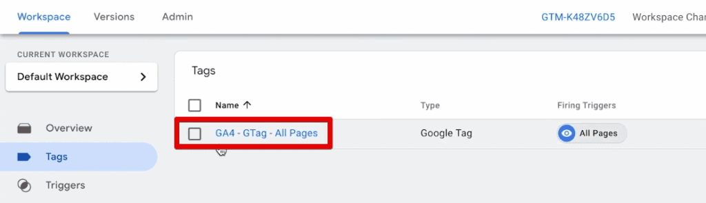 GA4 Google tag in the parent frame GTM container