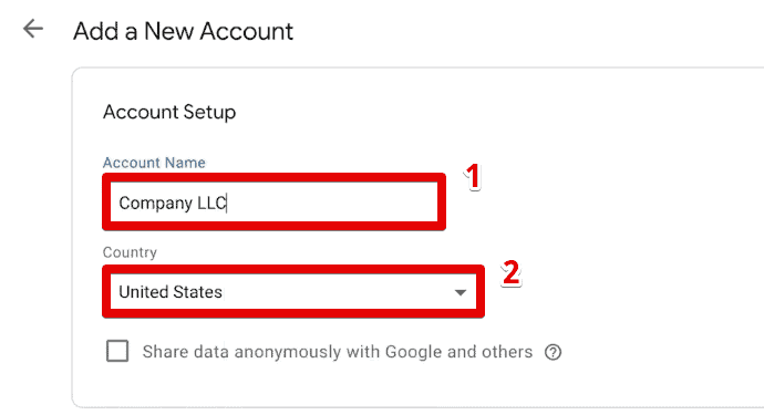 GTM account setup