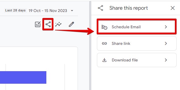 Google Analytics 4 Scheduled email reports location