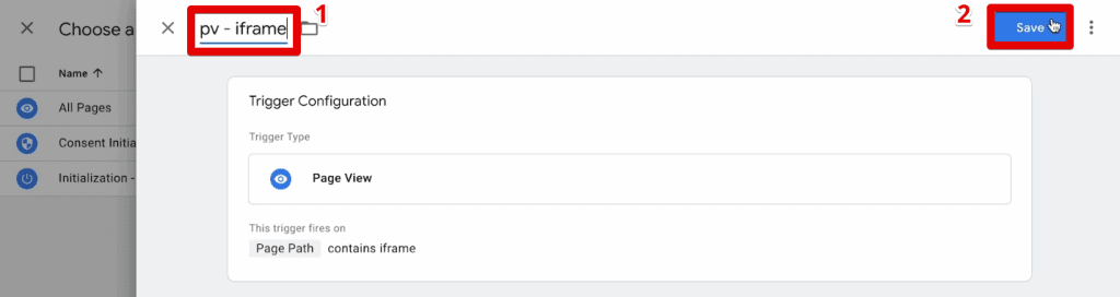Saving the post-message listener trigger