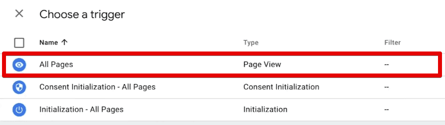 Selecting all pages