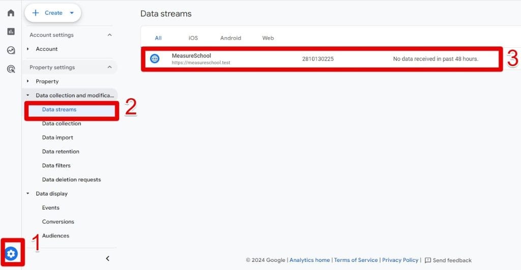 Accessing the web stream