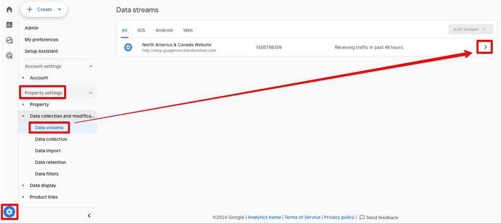 GA4 data streams