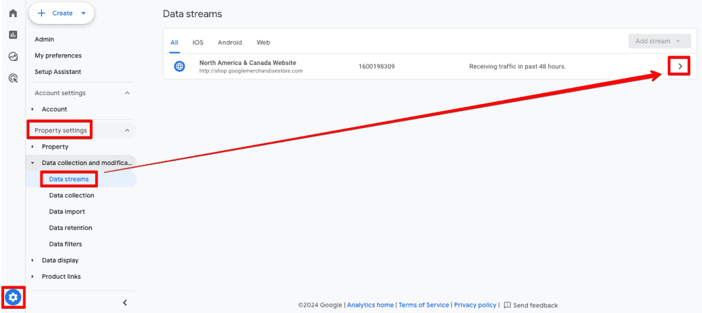 GA4 data streams