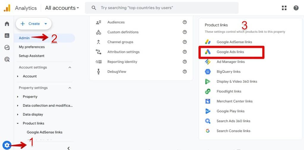 Selecting a product link