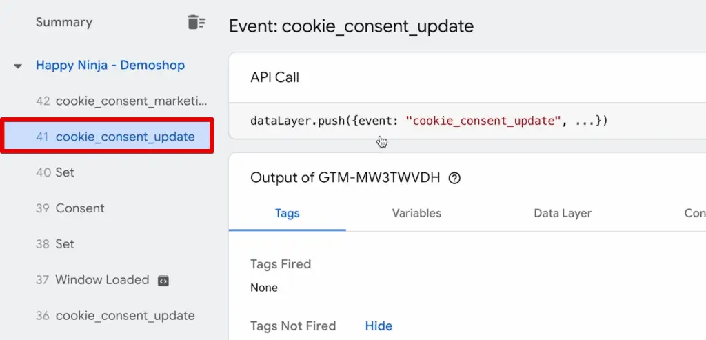 Updated cookie_consent_update event