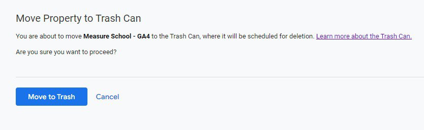 Clicking the move to trash can button