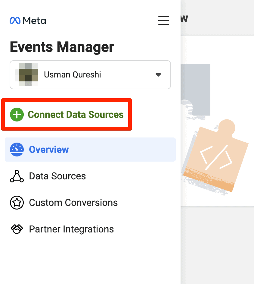 Connect data sources in Meta Events Manager