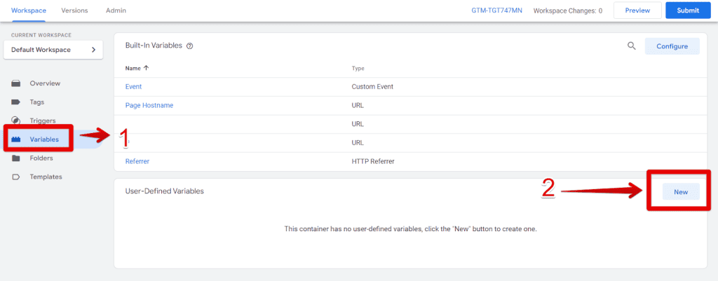 New user-defined variable