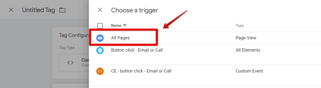 Selecting all pages