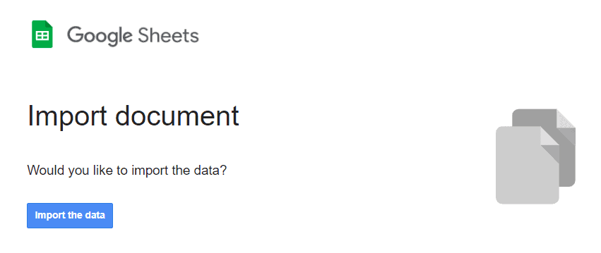 Importing the data