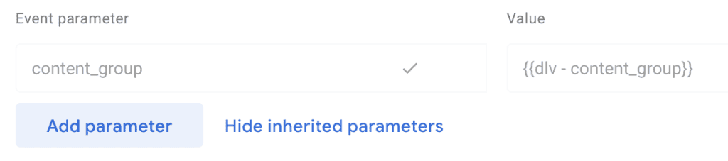 Show inherited parameters in Google Tag’ shared event settings