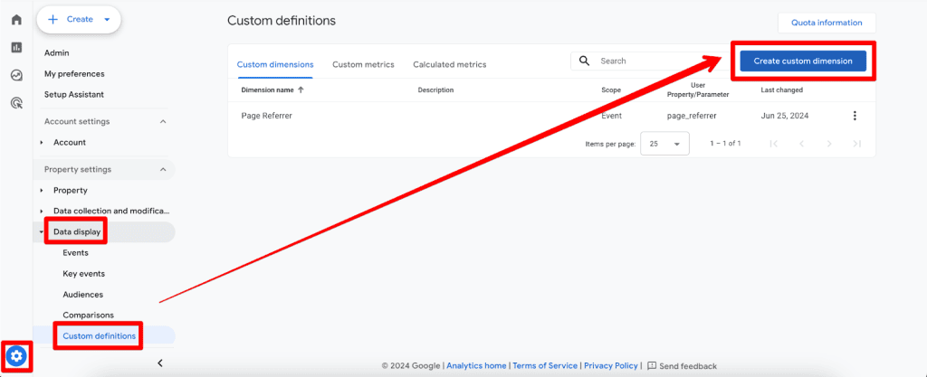 Custom definitions in GA4