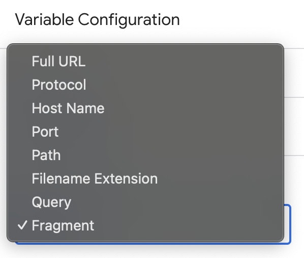 URL and HTTP Referrer variables component type