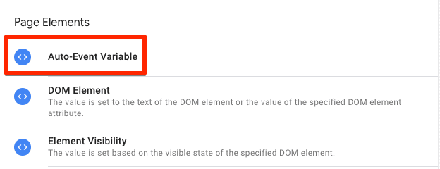 Auto-Event Variable in GTM