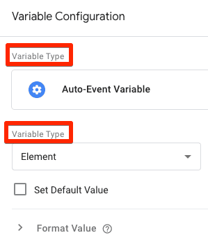 Auto-event variable in GTM with variable type