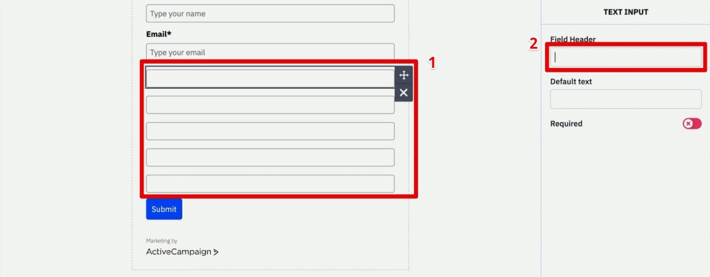 Removing the field header for the UTM parameter fields