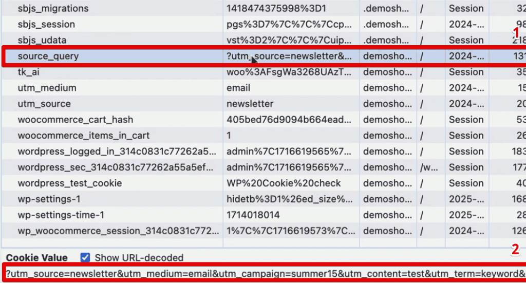 Source_query cookie and its value