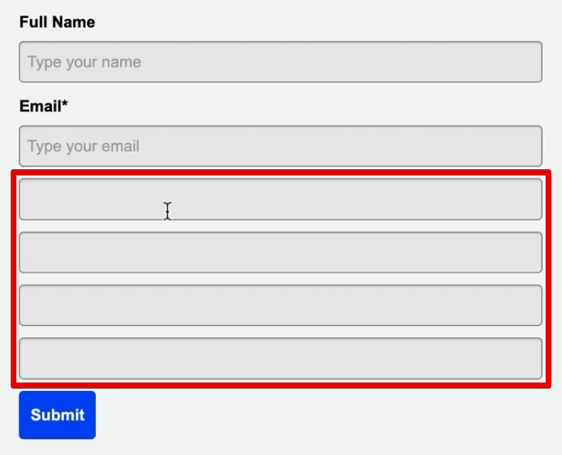 Successful hiding of the UTM_source form field