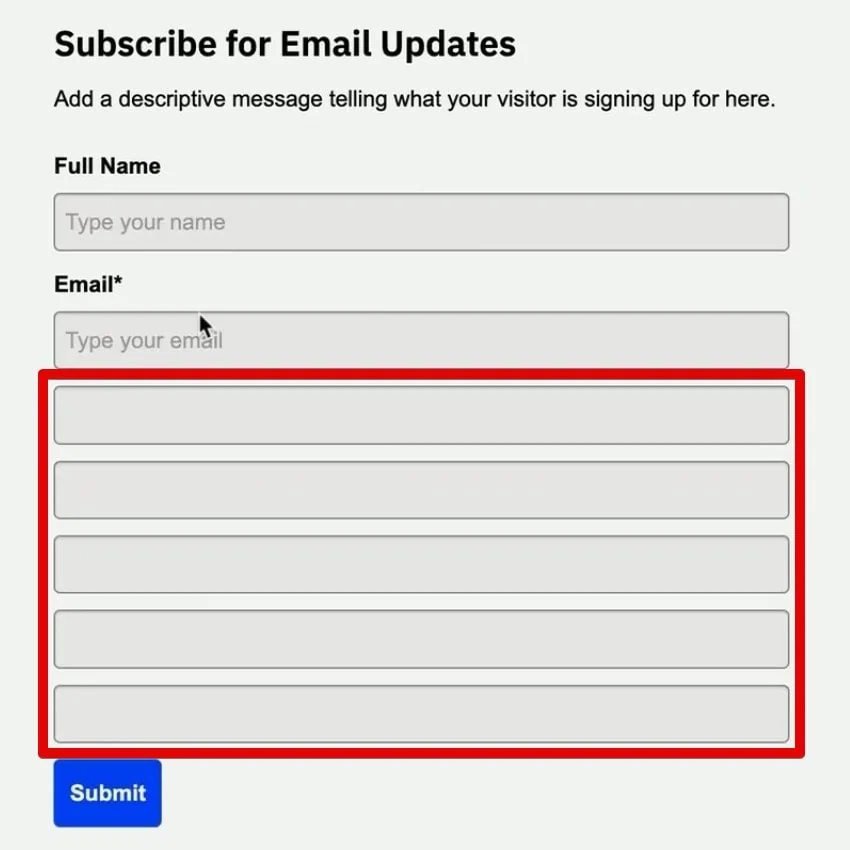 UTM parameter fields present on the website