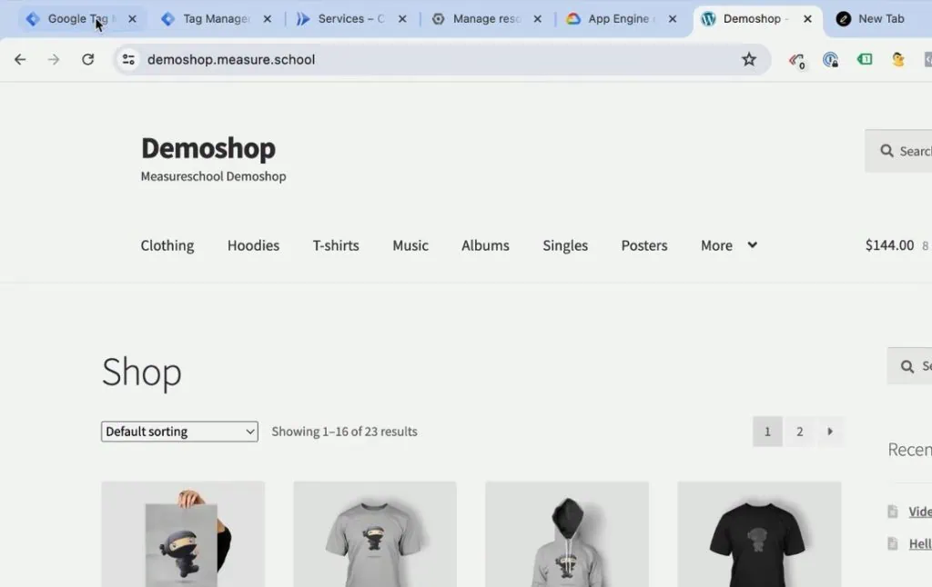 Demo shop with a client-side implementation