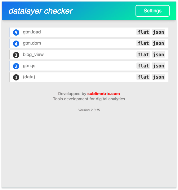 Datalayer checker