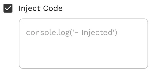 Inject code on Inspector+