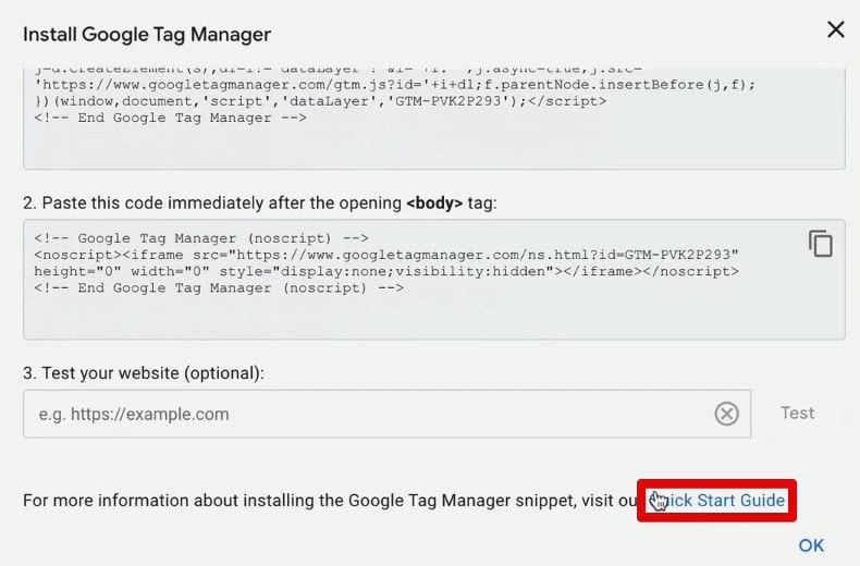 GTM quick start guide