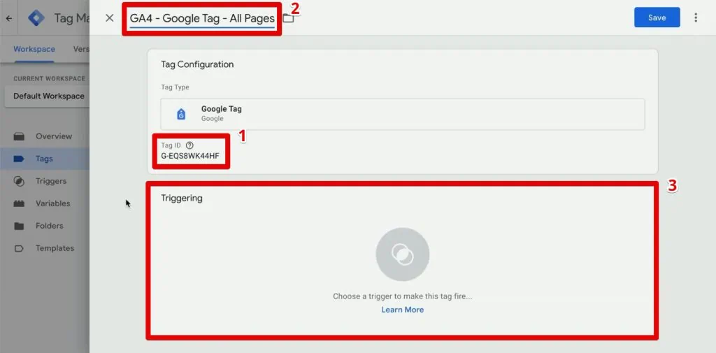 Google Tag configuration