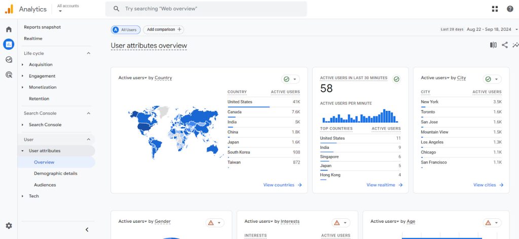 User attributes overview