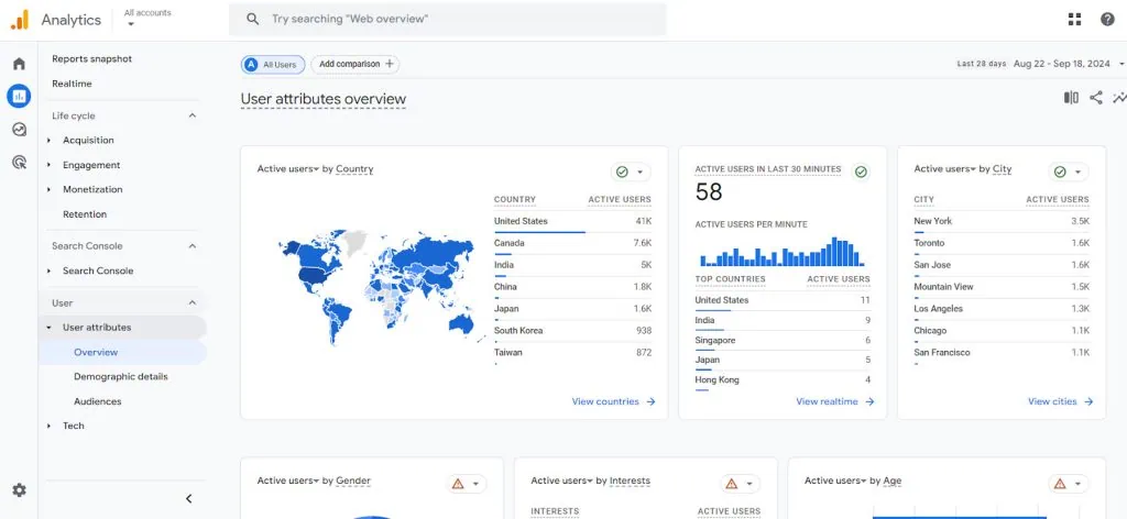 User attributes overview