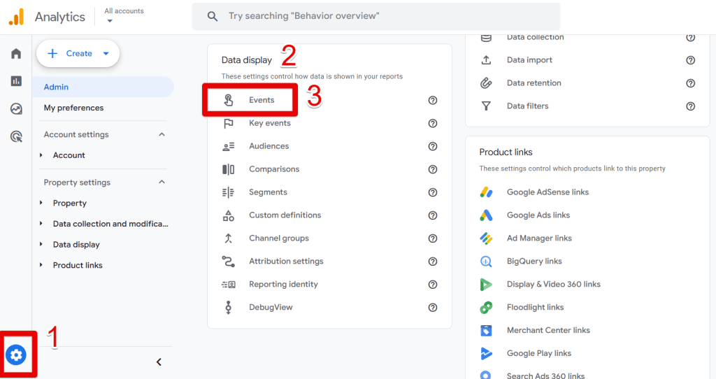 Accessing key events