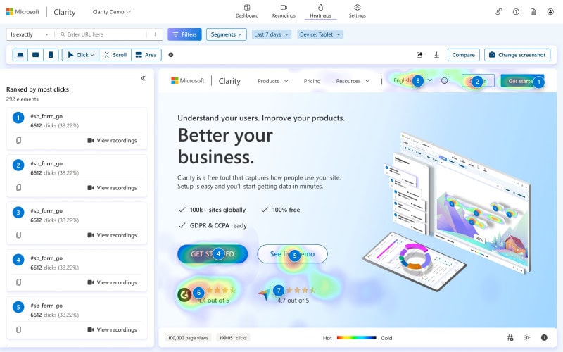 Microsoft Clarity demo