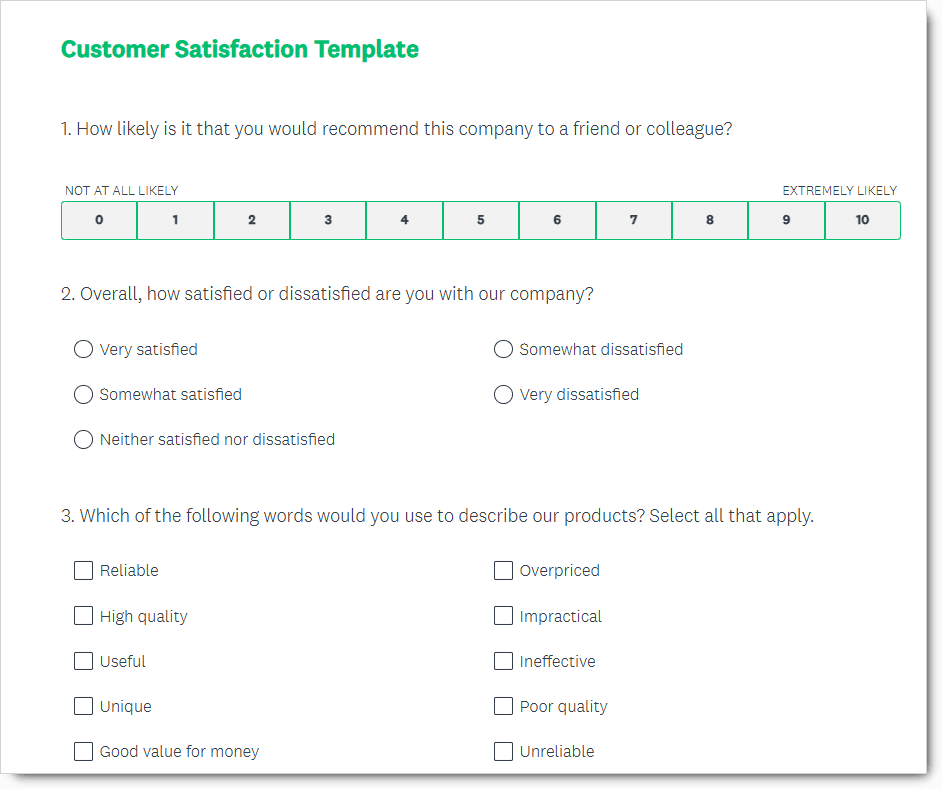 SurveyMonkey customer satisfaction survey